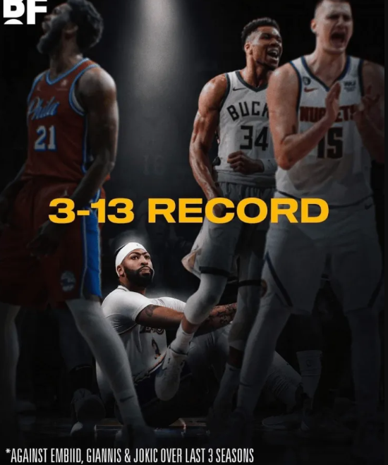 湖人遭遇76人大勝：濃眉在對(duì)陣大帝、字母哥和約基奇時(shí)表現(xiàn)不佳