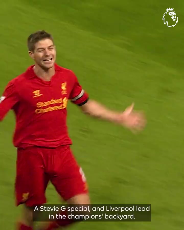 來自8號(hào)的重炮！杰拉德2013年凌空世界波攻破曼城大門！